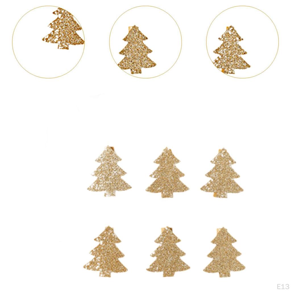 6 kusů přívěsků na vánoční stromek, dřevěné štítky, ozdoba pro festivalovou atmosféru