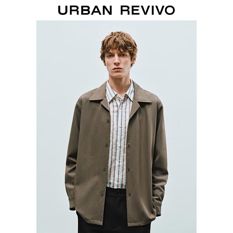 UR Men's Autumn Retro Loose Fit Long Sleeve Button Shirt