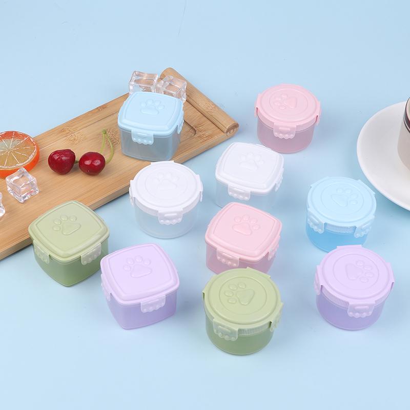 1ks mini kulaté čtvercové lahve kečup koření omáčka lahvička medovo-hořčičný salátový dresink kuchyňská nádoba na bento omáčku