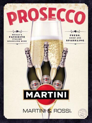

Prosecco Martini Retro Metal PlaqueSign Pub Bar Man Cave Novelty GiftAluminum 20x30cm（7.8x11.8inch）
