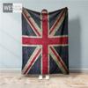 Bettüberwurf mit britischer Flagge, Retro-Stil, Einzel- und Doppeldecken, modische Flanell-Decken, dekorative Sofadecke, Reise- und Nickerchen-Mehrzweckdecke
