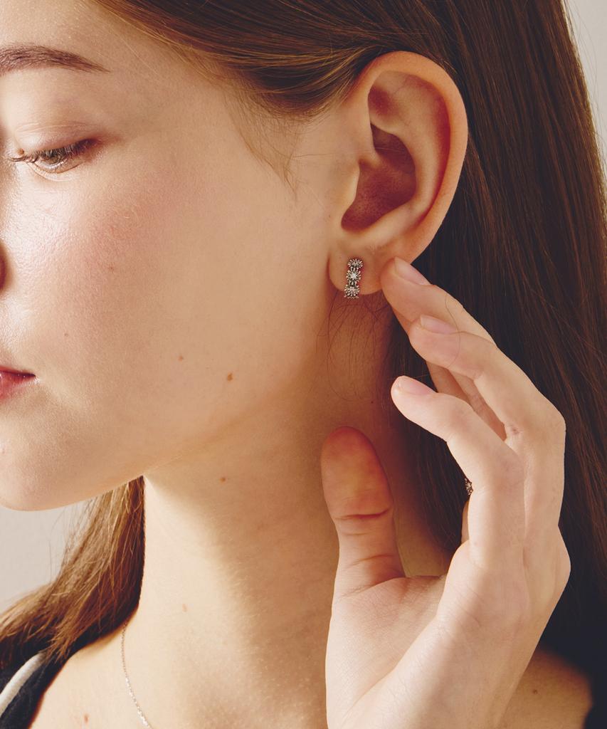 Noonoo Fingers [Silverpost] Boutique Flower Earrings