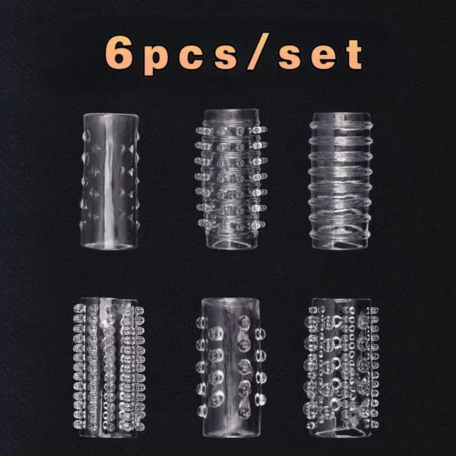 6pcs/set Cock Ring G-spot Stimulate Penis Ring Sex Toys for Men Lock Sperm Delay Ejaculation Cockring Intimate Goods Sex Shop