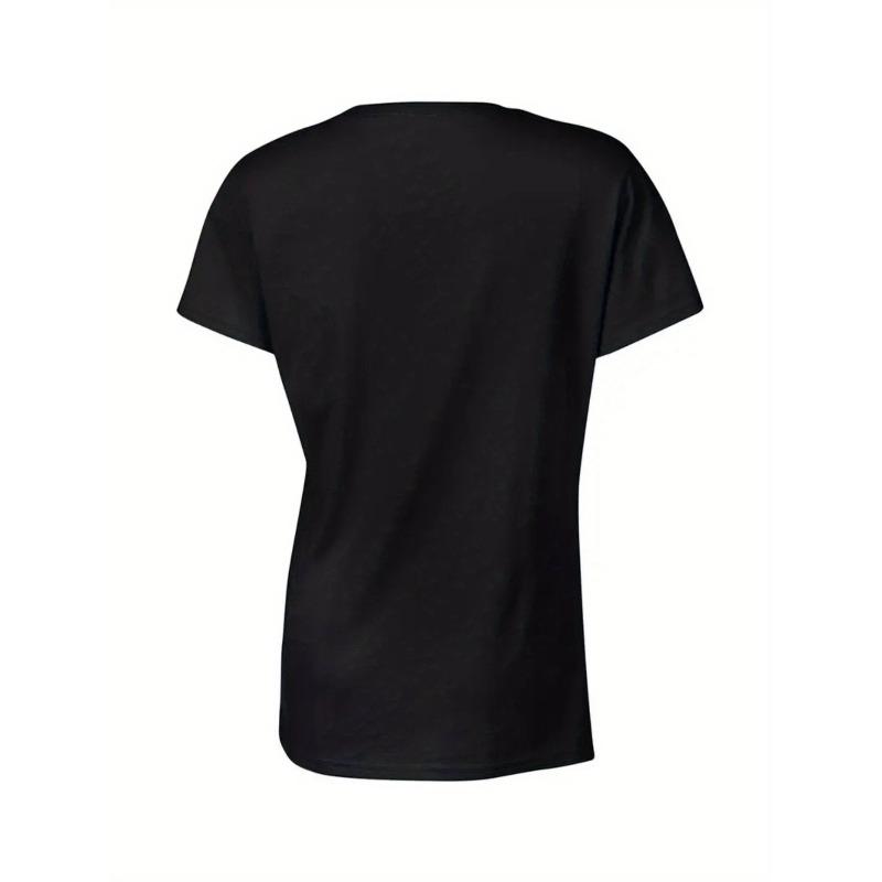 European Size Plus Size Short Sleeve T-Shirt with 3D Red Lip Print & Glitter Top - Sparkling Crew Neck Loose Fit for Spring Summer, Casual Outfits
