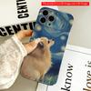 Starry Night Puppy Art Phone Case All Inclusive Film Hard Phone Case, Compatible with iPhone 18 Pro Max 17 16 15 14 13 12 11