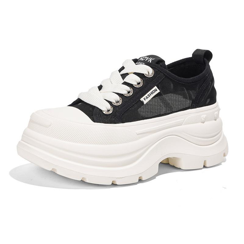 Mesh Women's 2026 Summer New Shoes Women's Shoes Versatile Breathable Thick-soled Thin Student Casual Board Shoes