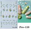 3D Nail Sticker Daisy Cherry Blossom Petal Leaf Butterfly Spring Summer Slider Y2K Manicure Decoration Tips Nail Polish