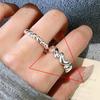 VENTFILLE   CopperBlack Zircon Wheat Ears Leaf Ring for Women Girl Gift Double Layer Simple Jewelry Dropshipping