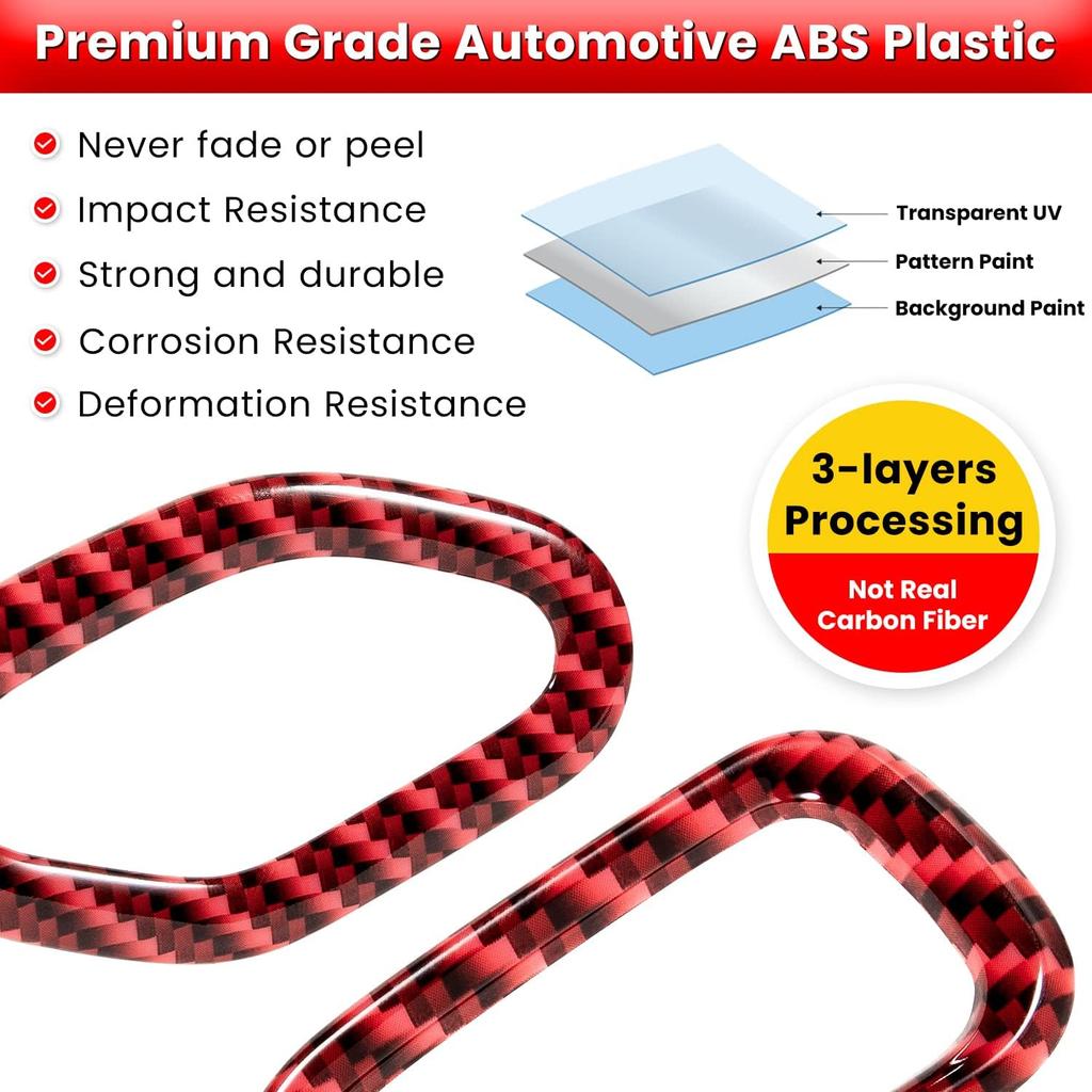 Carbon Fiber Door Lock Switch Button Glove Box Handle Switch Cover Trim for Chevrolet Corvette C7 Z06 Z51 ZR1 Stingray Grand Sport 2014 2015 2016