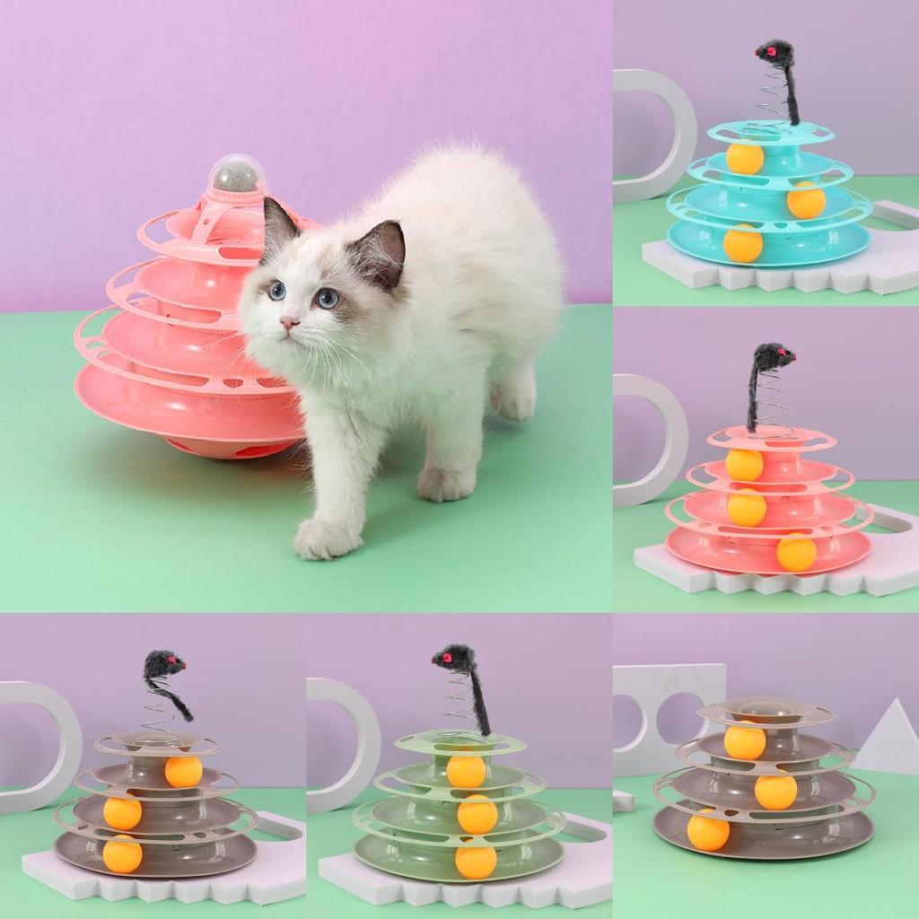 Play Toy Cat Six Tier Spin Platform Stimulating Exercise Entertainment Supplies