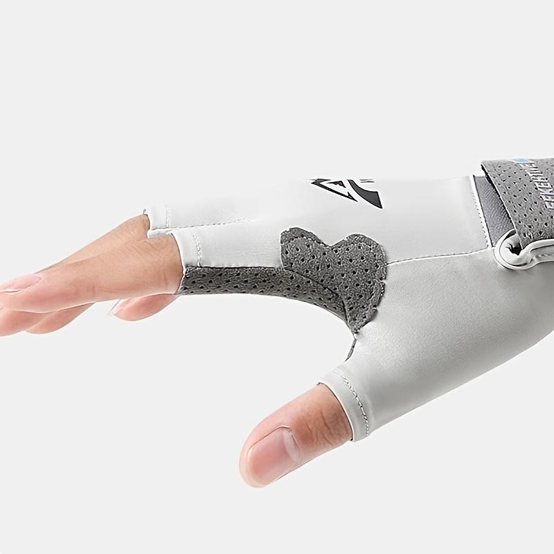 Guanti Mezza Dita Estivi Traspiranti Touchscreen Seta Ghiacciata Ciclismo Pesca Guanti Anti-UV Antiscivolo Escursionismo Guida Equitazione