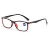 Fashion Square Frame Presbyopia Glasses Blue Light Blocking Ultra Light Reading Glasses for Men Women +4 0