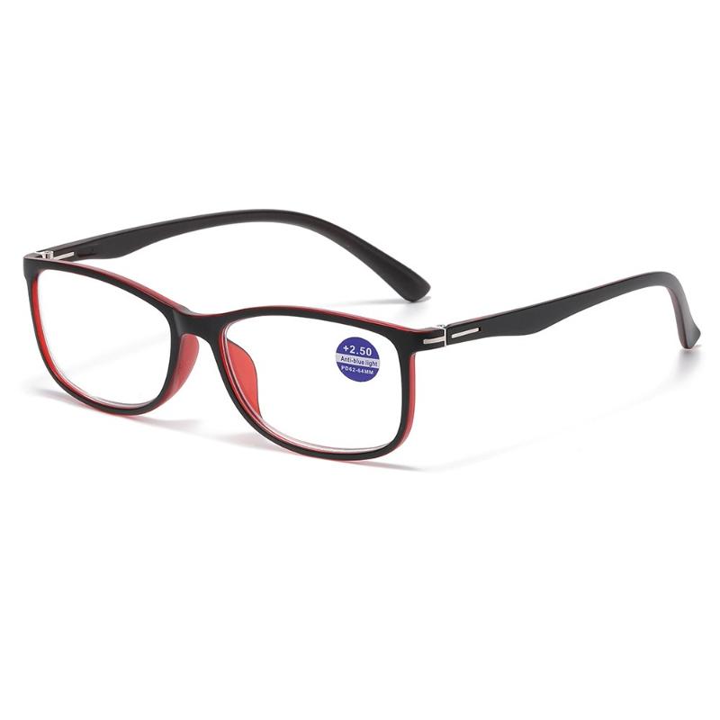 Fashion Square Frame Presbyopia Glasses Blue Light Blocking Ultra Light Reading Glasses for Men Women +4 0