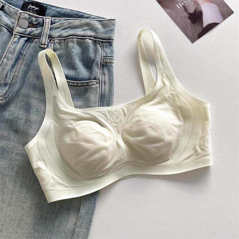 Vest Rabbit-ear Bra for Women Thin and Seamless Bra Mesh Gathering Bra Beautiful Back Without Underwire Bra Push Up Bra