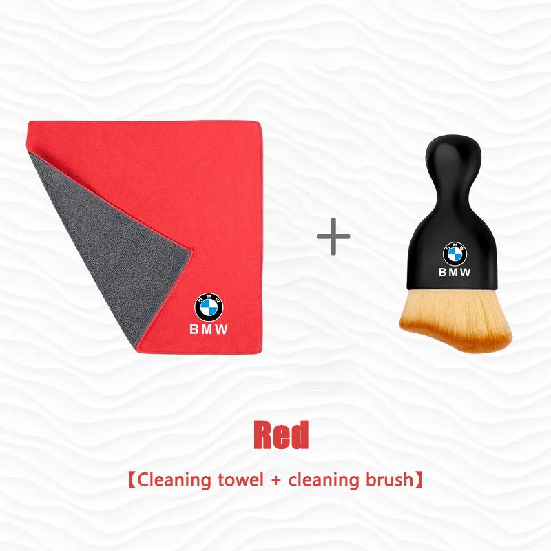 Car Soft Brush Tool Dust Remover Suede Fleece Microfiber Wash Towel For BMW 1 2 3 4 5 7 Series X1 X3 X4 X5 X6 X7 F10 F20 F30 G20 GN2