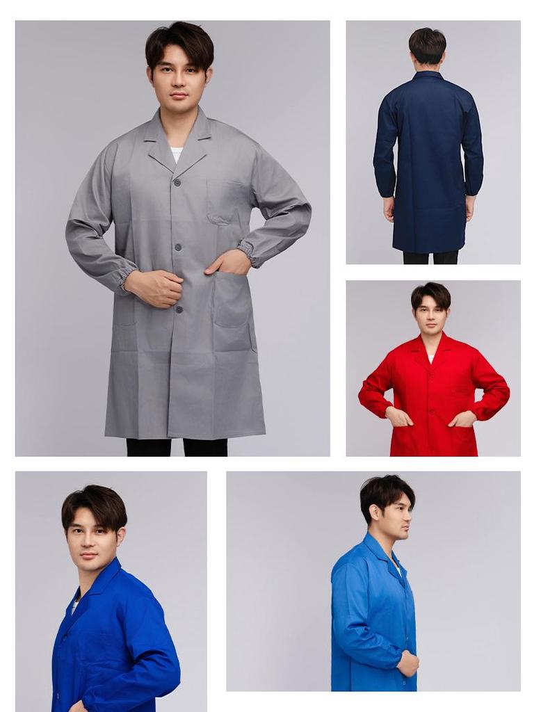 Thickened Blue Overalls for Autumn/Winter: Warm, Customizable Work Clothes for Laboratory or Warehouse