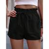 VEZFAA Damenmode, lässig, einfarbig, bedruckt, Sport-Shorts mit hoher Taille