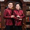 Men and Women Couples Spring and Autumn Comfortable Dresses, Chinese Style Retro Middle-aged and Elderly Long-sleeved Shirts
