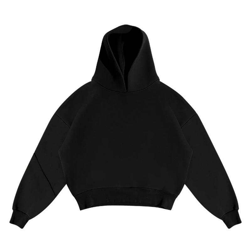 Europa e Stati Uniti moda casual semplice per coppie felpa con cappuccio felpa con cappuccio colore solido larga felpa con cappuccio all'ingrosso