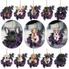 2023 Cross-border New Product Dog In Purple Rose Car Ornament Christmas Healing Series Personalized Christmas Tree Decoration