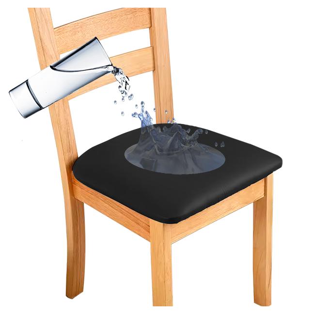 Black Eco Leather Cover For The Chair Seat