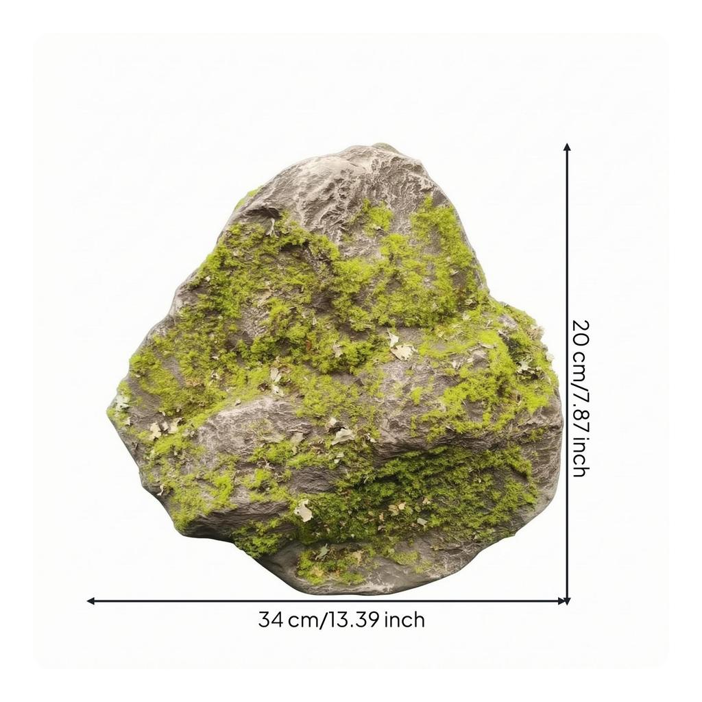 Artificial Lichen Stone Natural-Looking Ornament Decorative for Garden
