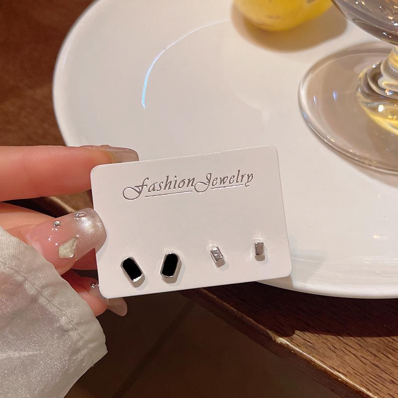 S925 Silver Needle Delicate Zircon Ear Set Small Stud Earrings