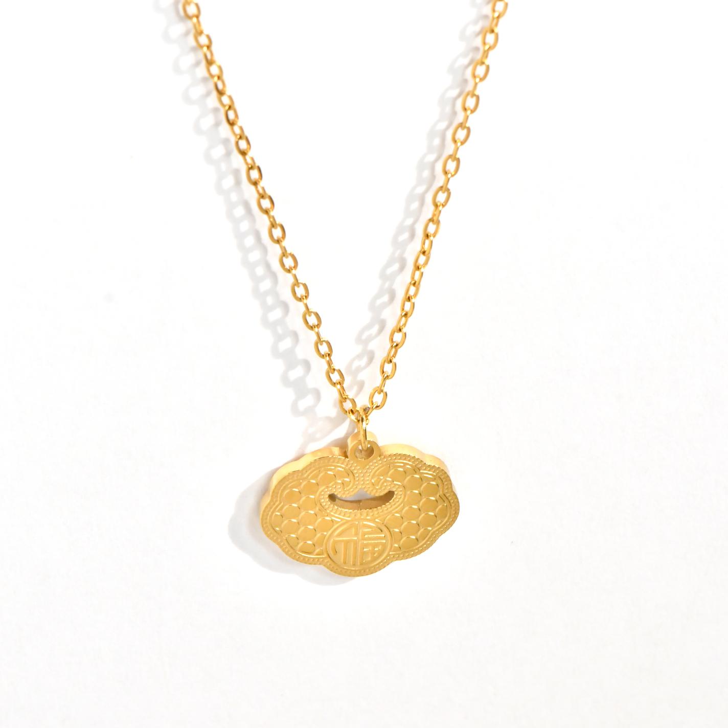 Wholesale Stainless Steel Gold Plated Luxury Women Customize Necklace Fashion Jewelry Pendants Style 1