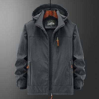 Chaquetas de otoño e invierno para hombre, chaquetas casuales de exterior de talla grande para hombres jóvenes y de mediana edad, además de chaquetas con capucha de terciopelo.
