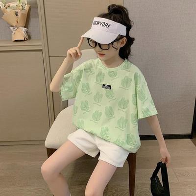 T-shirt à Manches Courtes pour Filles Style Coréen Été 2025 Haut Tendance Léger et Mode