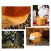 Holzfußbad-Eimer, Hinoki-Holz-Fußbadewanne, Dicker Fußbad-Eimer, Einfach zu bedienen, für den Heimgebrauch (26cm Hoch x 36cm Durchmesser)
