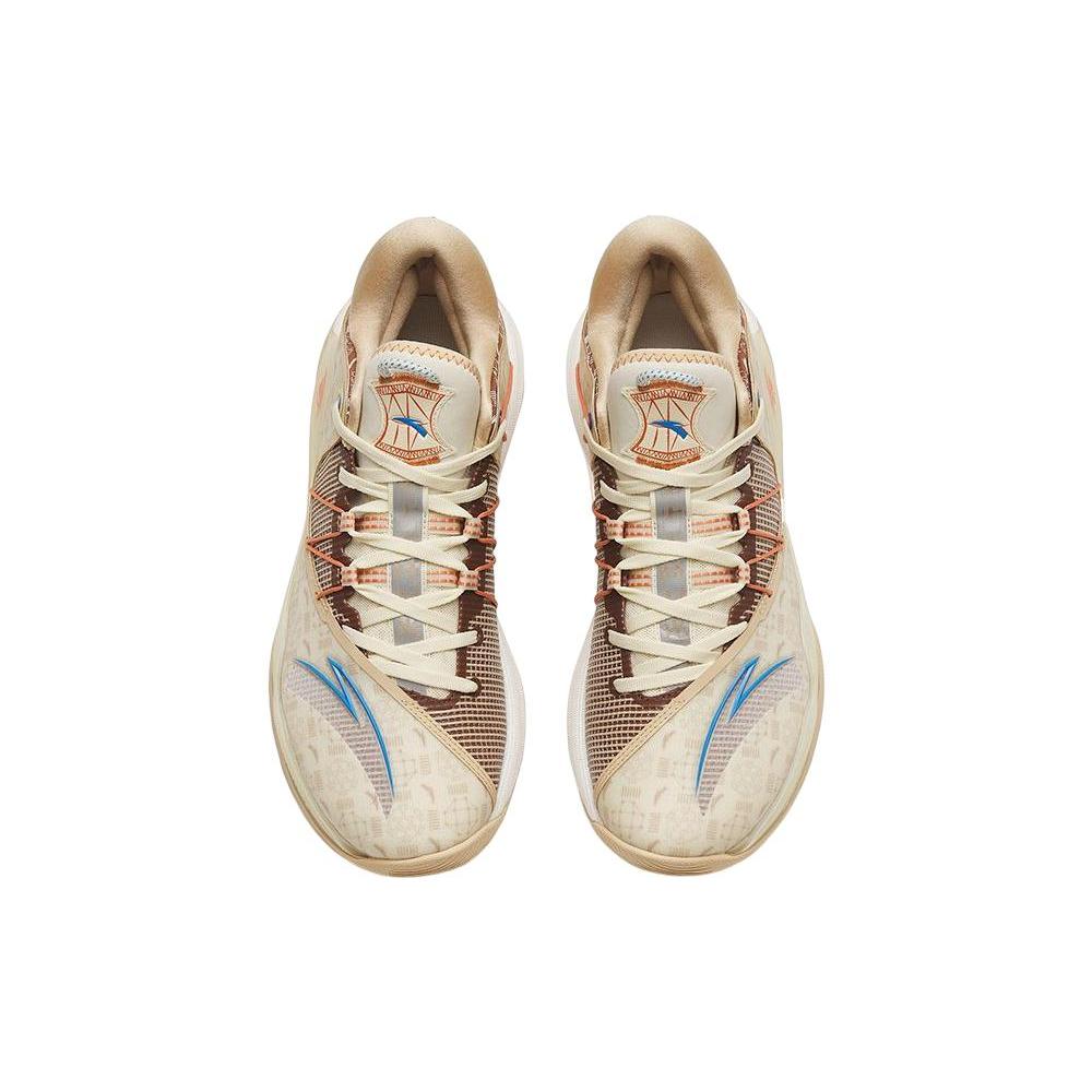 New Anta Skyline 1 Anti Slip Wear Resistant Low Top Basketball Shoes Light White Brown Yuanxiao Color Scheme 112311107-8
