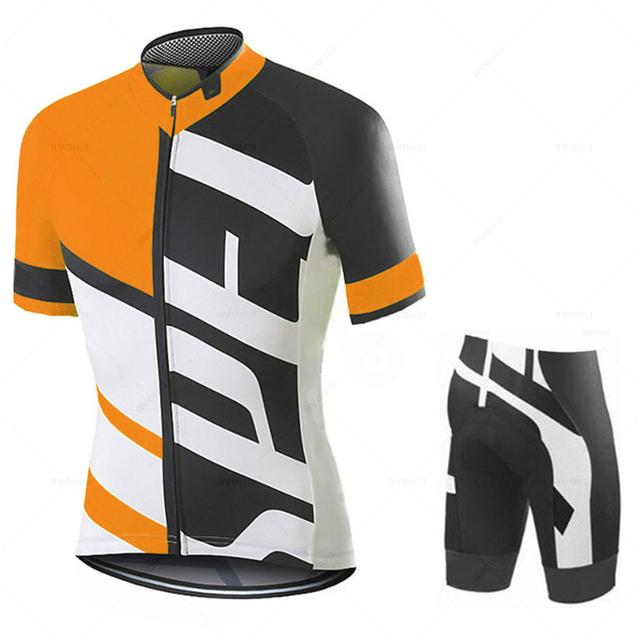 Herren Sportswear Sommer Team Radfahren Jersey Set Kurzarm Fahrrad Kleidung Sommer Rennrad Uniform Maillot Ciclismo Hombre