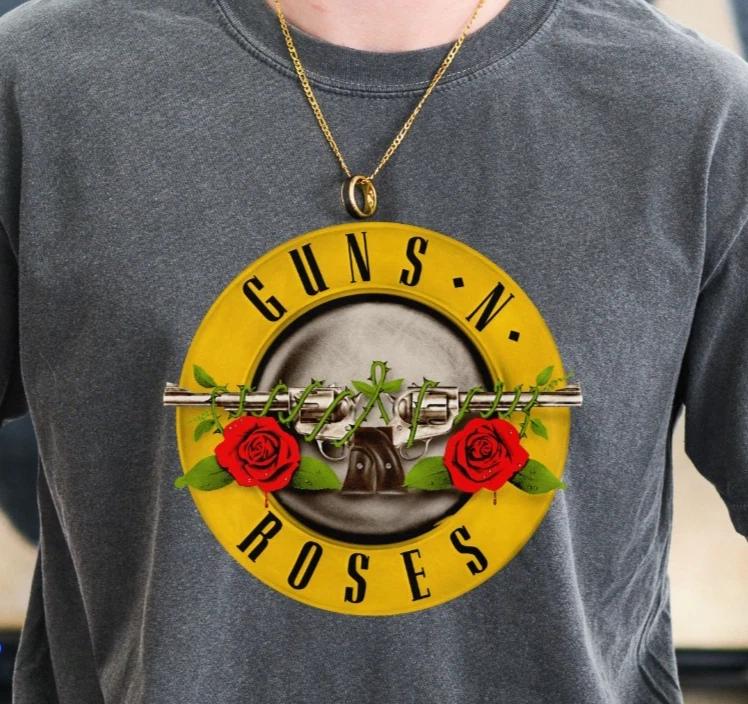 

Guns N Roses T-Shirt Rock n Roll Band on Vintage Black Comfort Colors 1717 Tee 3XL