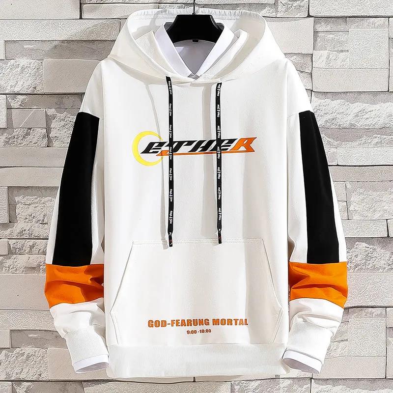 Teen Trendy Sweater Suit Men Sports Suit Hooded Pullovers and Casual Pants Campus Clothing