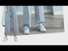 Women's High Waist Adjustable Jeans: Korean Style, Slimming, Wide-Leg, Floor-Length, All-Match Pants for Spring
