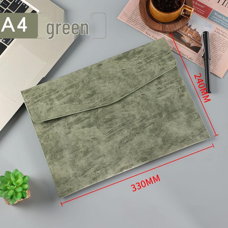 Large Leather A4 Document Folder with Customizable Logo