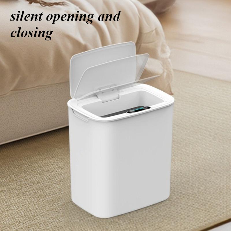 Smart Induction Trash Can Bathroom Automatic Waste Bins Intelligent Living Room Garbage Cans Modern Kitchen Litter Bin with Lid