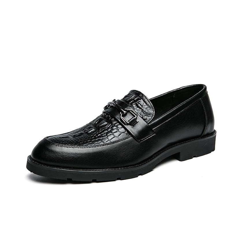 FashionMen British Formal Dress Shoes for Male Crocodile Pattern Pu Leather Casual Shoes Men's Loafers Classic Business Big Size 38-47