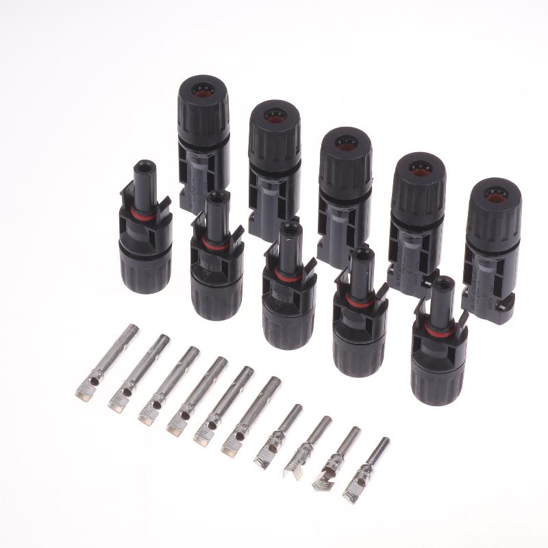 5Pair Solar Panel Cable Connector Mc4 Solar Photovoltaic Connectors Male/Female Solar Plug Cable Connectors 1000V 30A