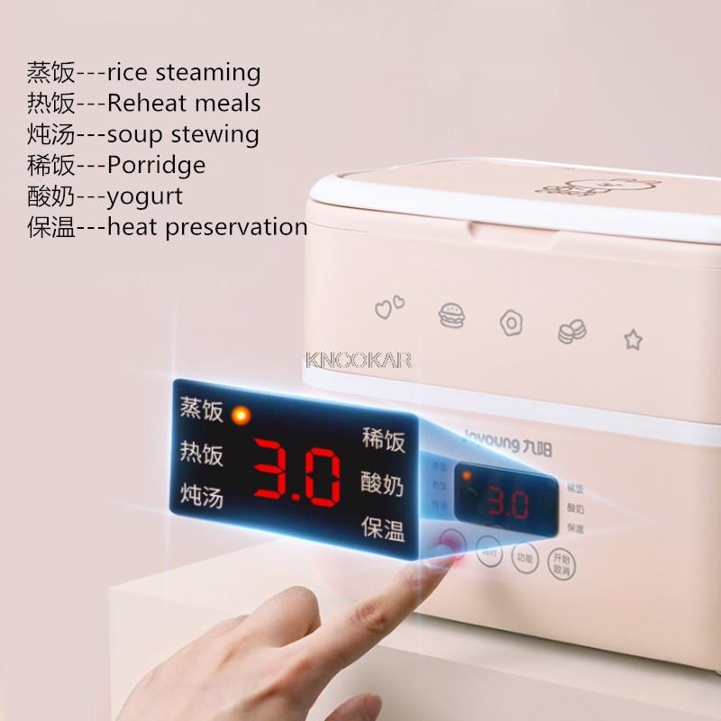 220V 2 Layers Portable Electric Heating Rice Cooker Household Mini 1.5L Electric Multi Cooker Rice Cooker For Travel Office 220V