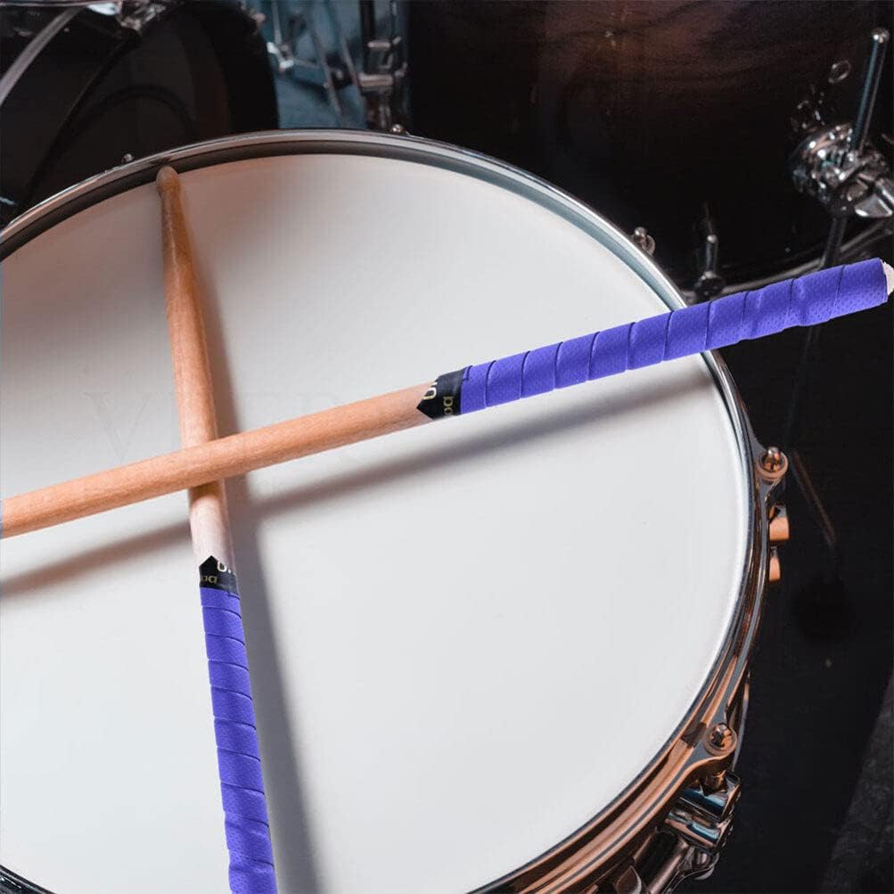 SUPVOX 6rolls Non-slip Drum Stick Wrap Sweat-absorbent Tapes for Drumsticks and Easy To Install Comfortable Grip for Percussion Instruments Bright