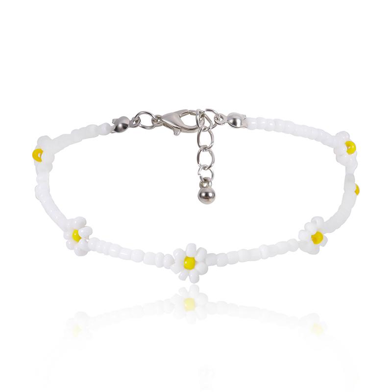 

Жіночий пляжний регульований пляжний браслет з бісером ручної роботи в стилі Boho. Подарунки білий