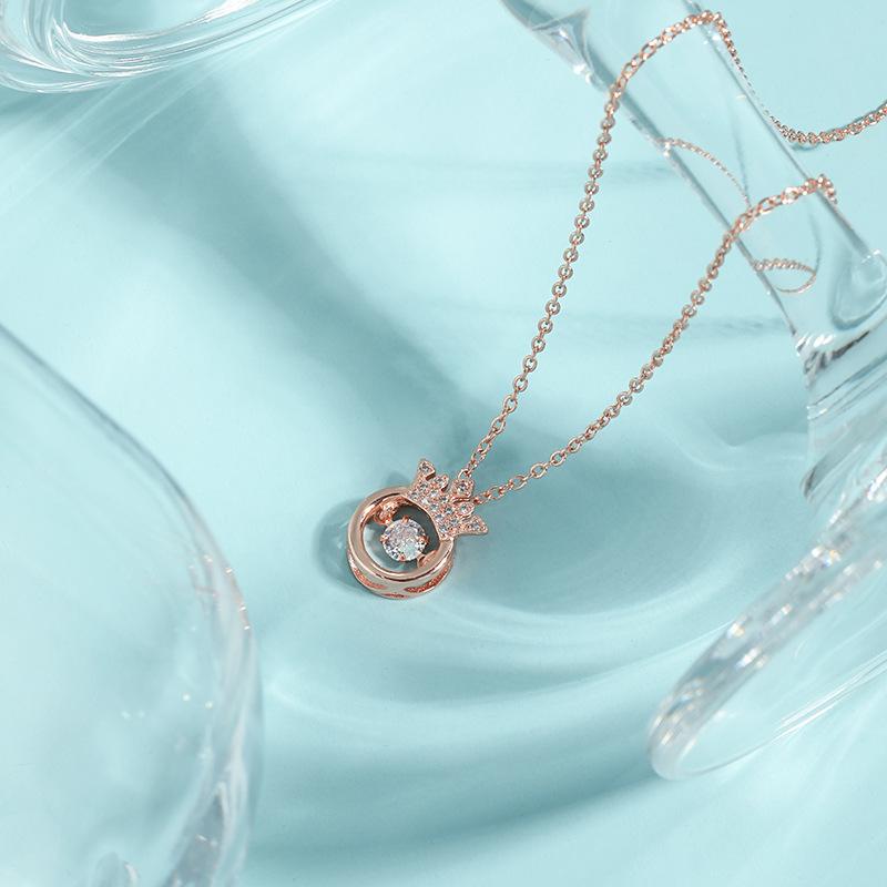 Collier élégant en forme de cœur battant creux, cadeau de Saint-Valentin, version japonaise et coréenne