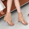 Fashion 2024 New Hot Selling Fashion Women's Sandals Flip-Toe Banquet Party Shoes Sandals Solid Color Summer Women's Shoes Zapatos