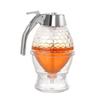 200ml Honey Pot Pourer Dispenser One-handed Handling No Drip Bottle for Maple Syrup Honey Chocolate Syrup
