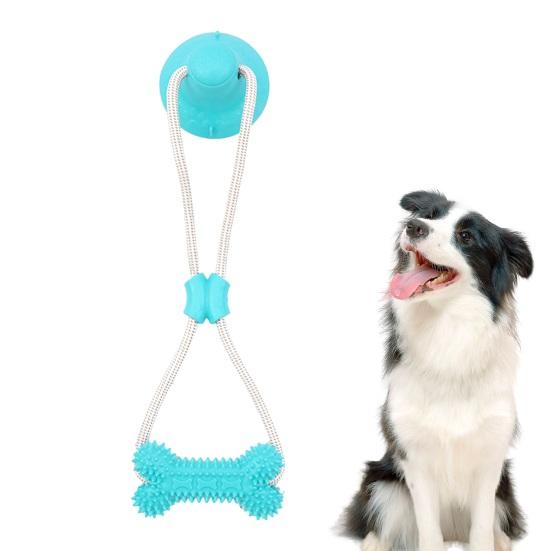 Yousheng Dog Chew Toy for Aggressive Chewers Suction Cup Tug of War Pull Toy Interactive Rope Puppy Teething Toy Dog Molar Bite Toy for Small Large