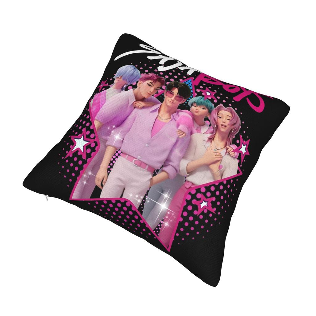 Saja Boys Kpop Hunters Demons Jinu Abby Mystery Pillowcase Printed Cushion Cover Decorative  Throw Pillow Case Cover Home Square