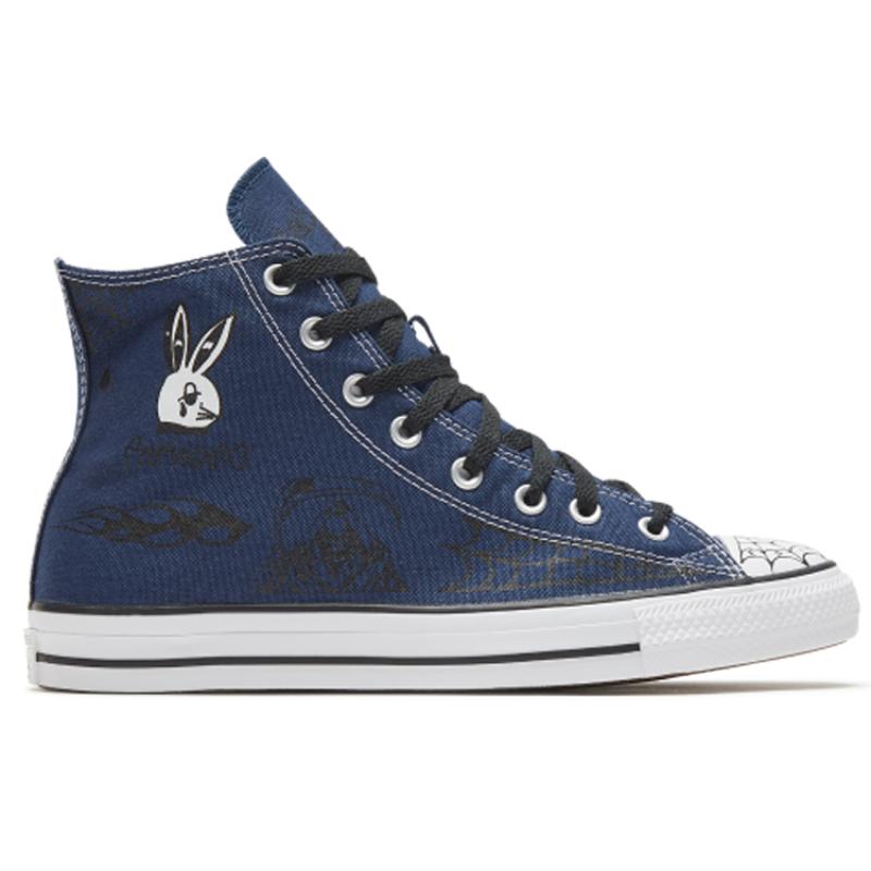 Converse Chuck Taylor All Star Pro Sean Pablo Comfortable & Versatile Casual High-Top Espadrilles Unisex Navy