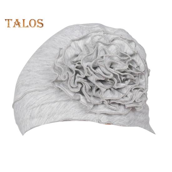 

Химиотерапевтические головные уборы для женщин с потерей волос Эластичные шапочки для химиотерапии с цветком Многофункциональная дышащая шапочка для сна Активный отдых на свежем воздухе светло-серый